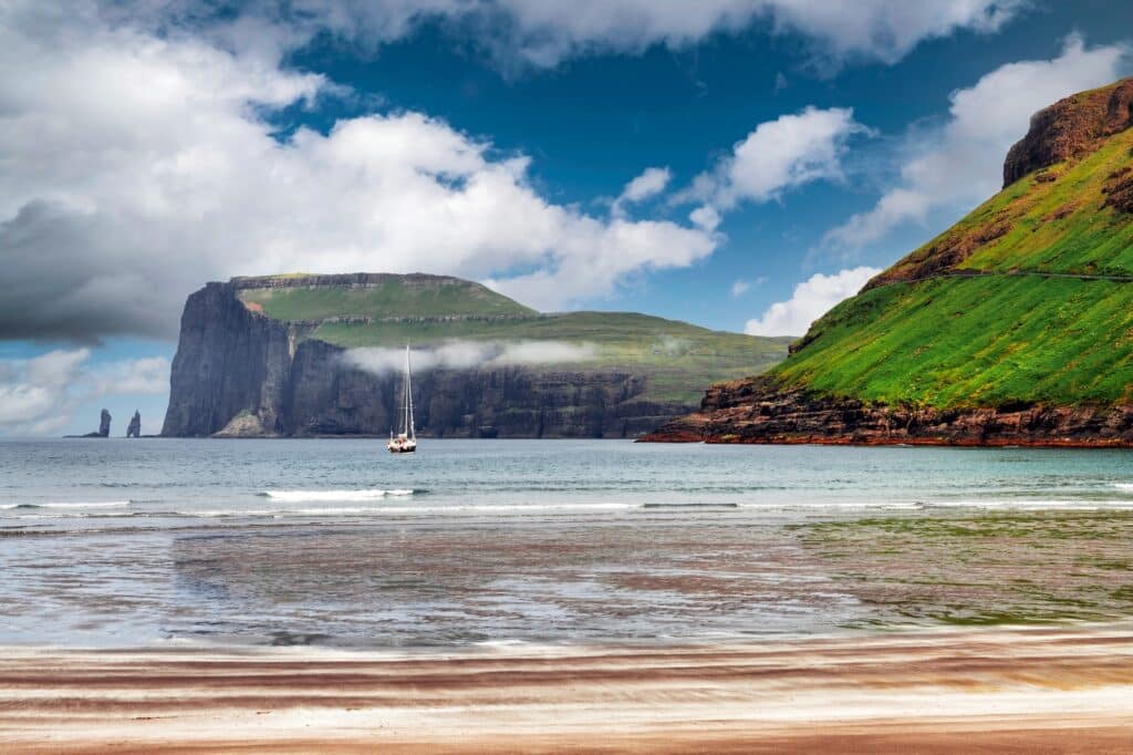 Tjornuvik beach on Streymoy island